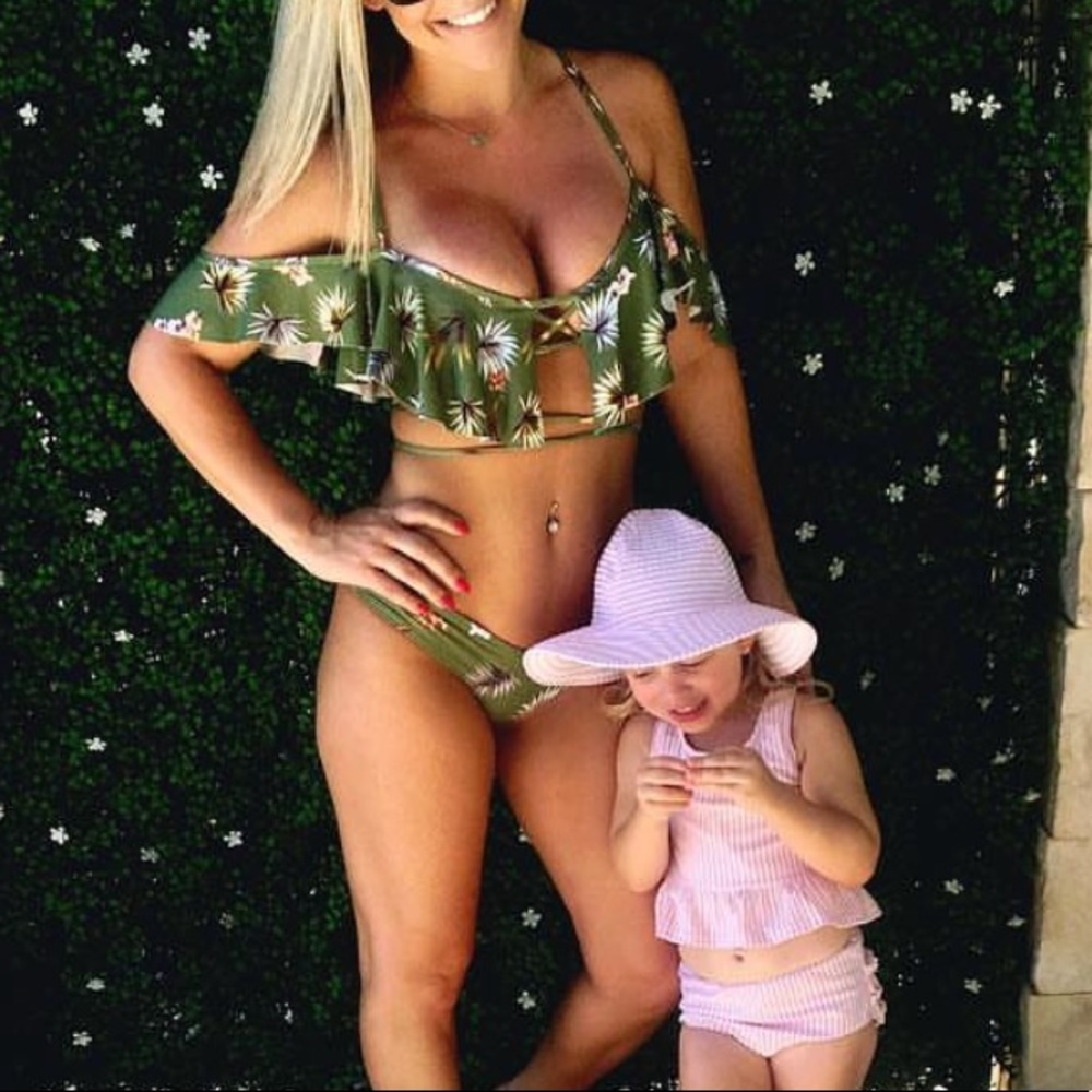 Montce Swim Plants On Green Bikini